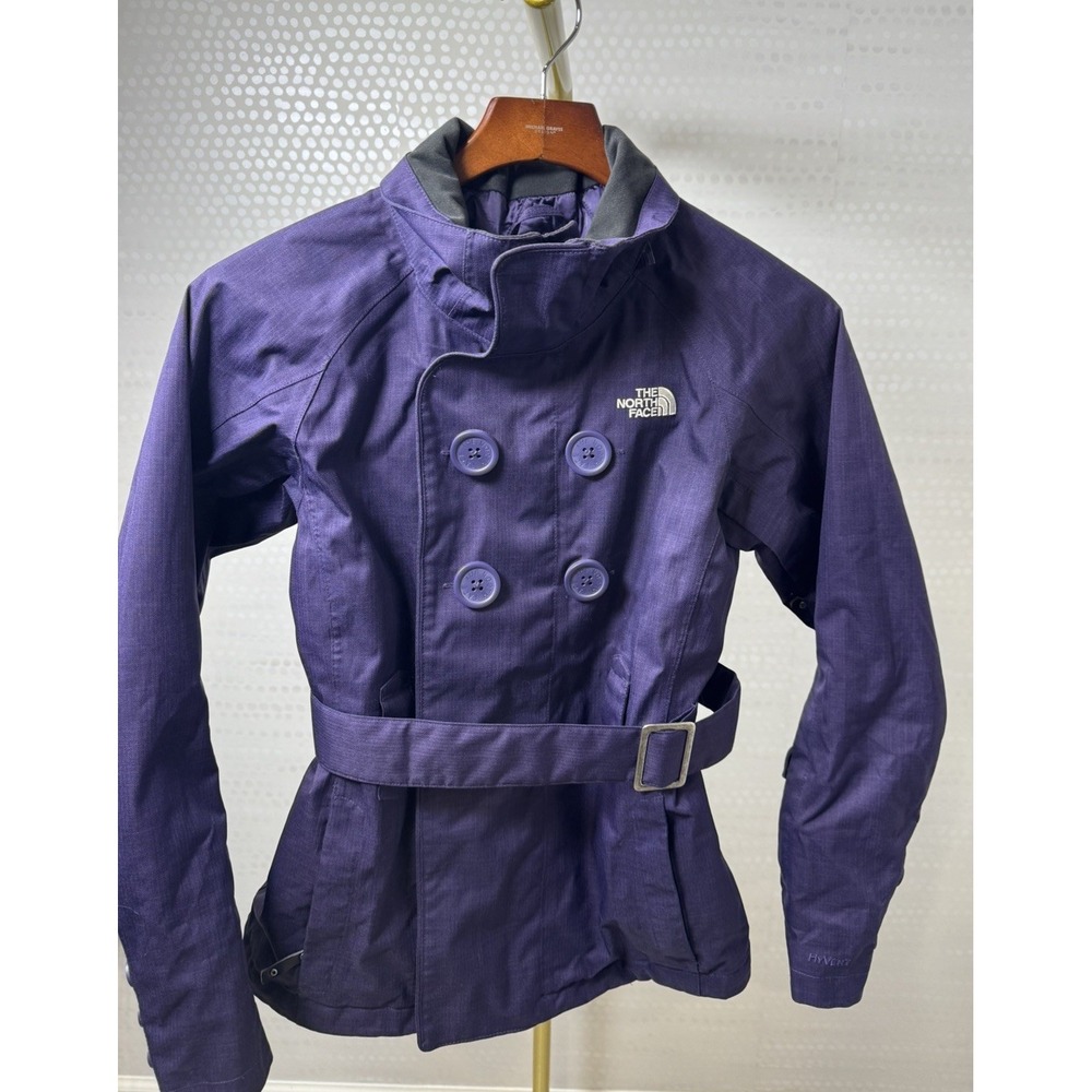 The North Face Women's Purple HyVent Insulated Belted Ski Jacket Coat Size Small